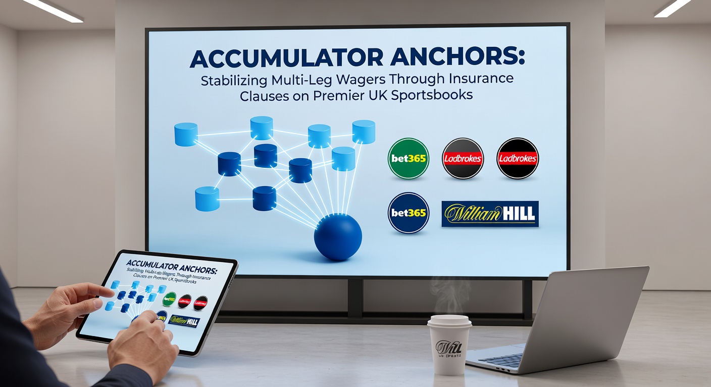 Graphic illustrating an accumulator bet with one leg failing, protected by an insurance clause returning the stake as a free bet