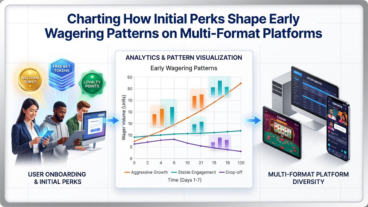 Graph depicting shifts in player engagement across sports and casino sections after receiving initial perks