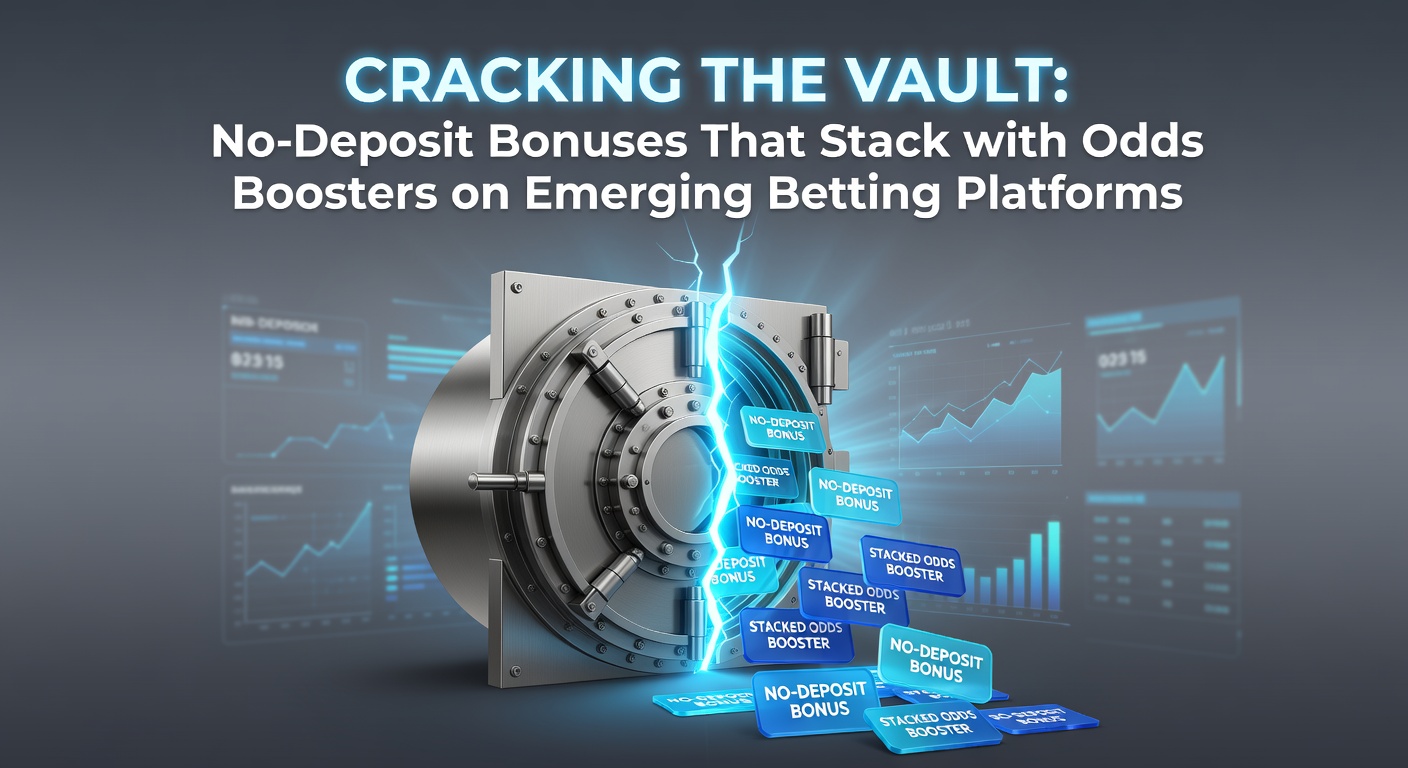 Digital vault cracking open to reveal stacked bonuses and glowing odds boosters on a modern betting interface