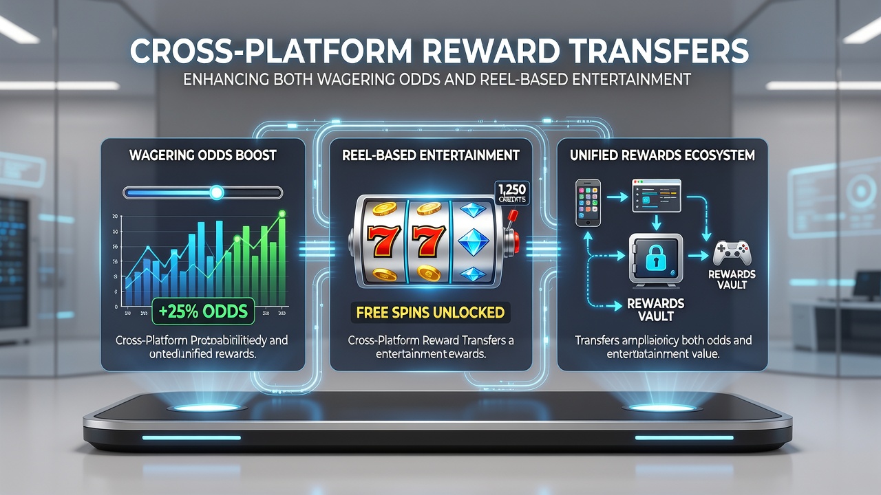 Diagram showing reward flow between betting odds and slot reels on a hybrid platform