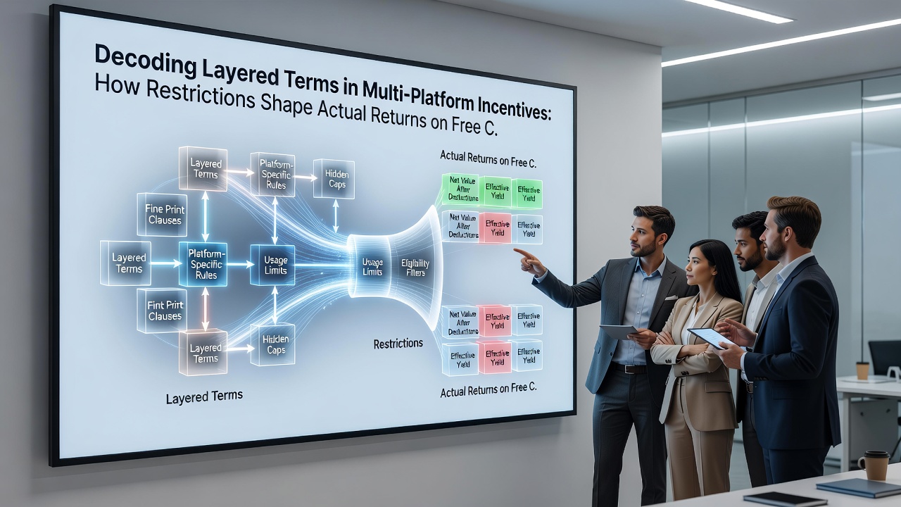 Diagram showing impact of wagering requirements and game restrictions on bonus returns