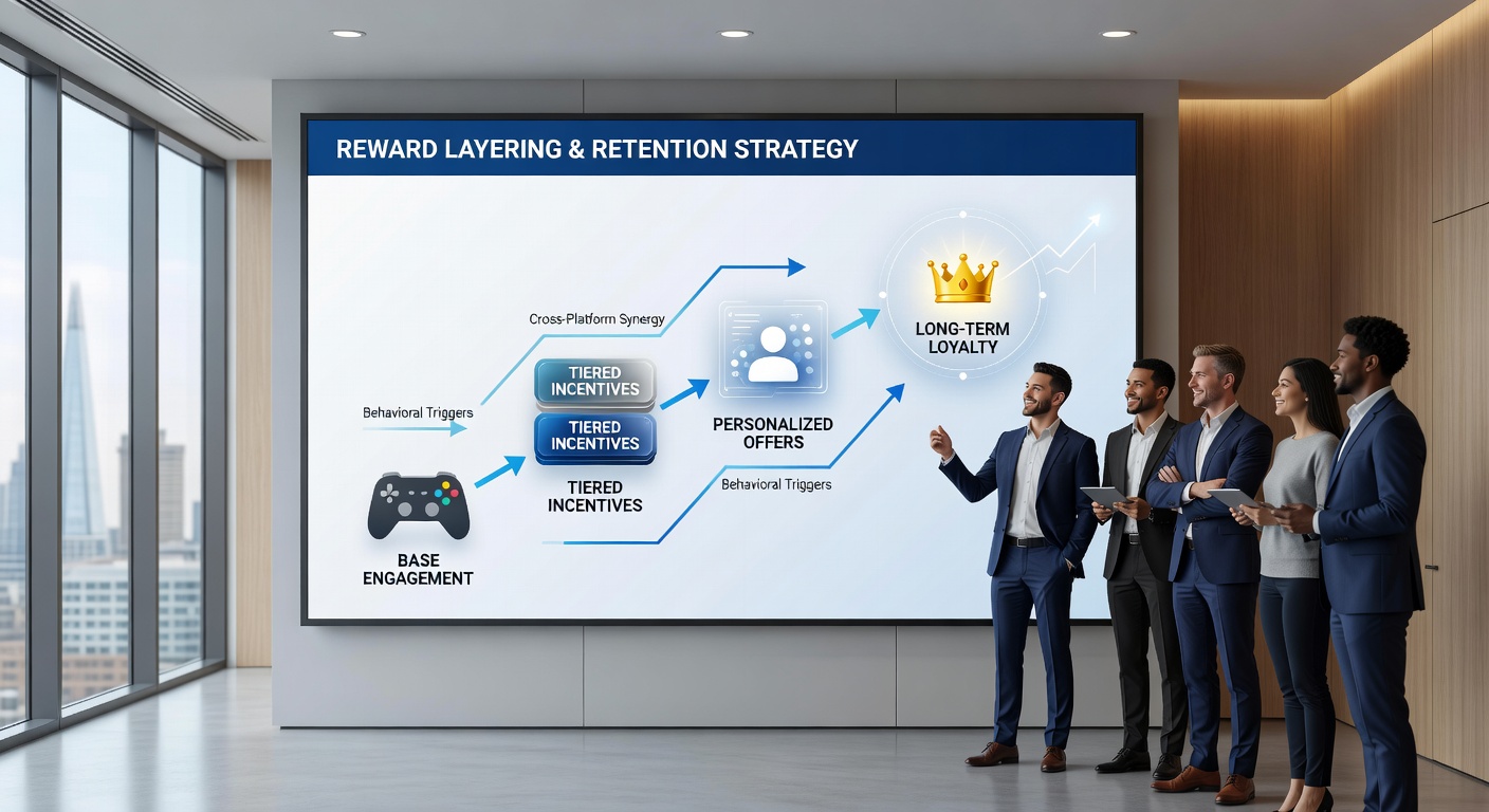 Player progression chart illustrating how layered rewards activate across different time periods on British hybrid platforms