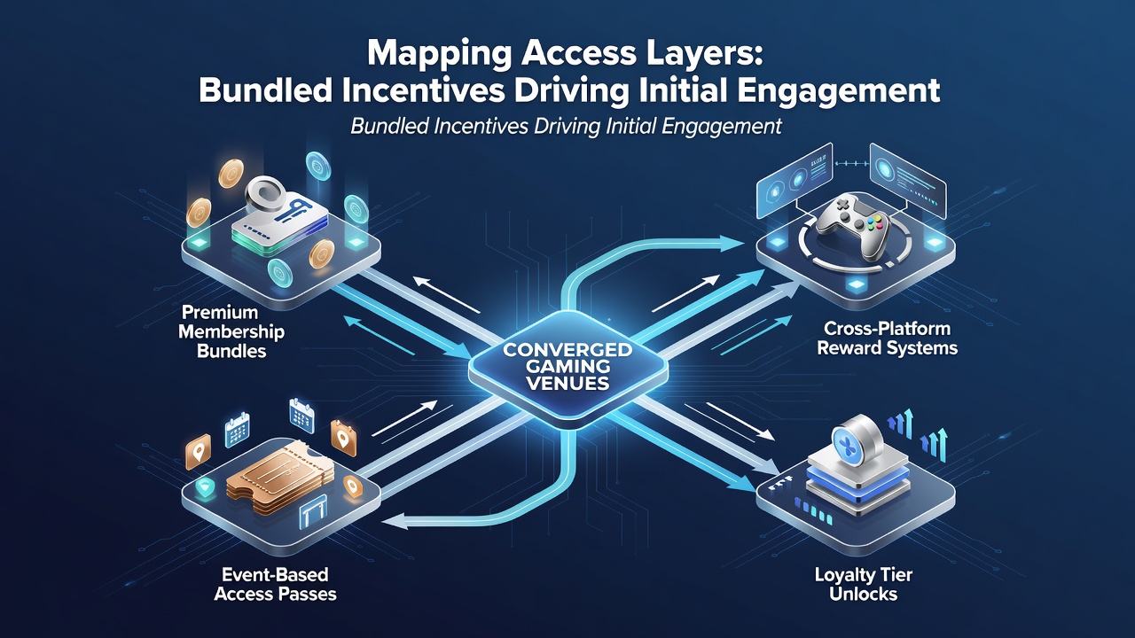 Detailed view of incentive bundles linking casino spins and sports betting credits in access layer systems