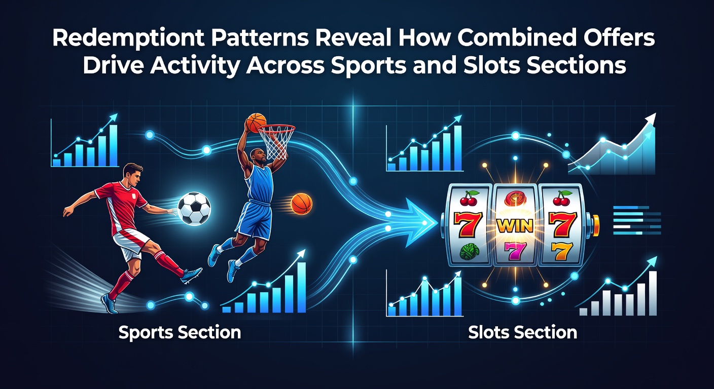 Redemption patterns showing combined offers boosting activity in sports betting and slots sections on hybrid platforms