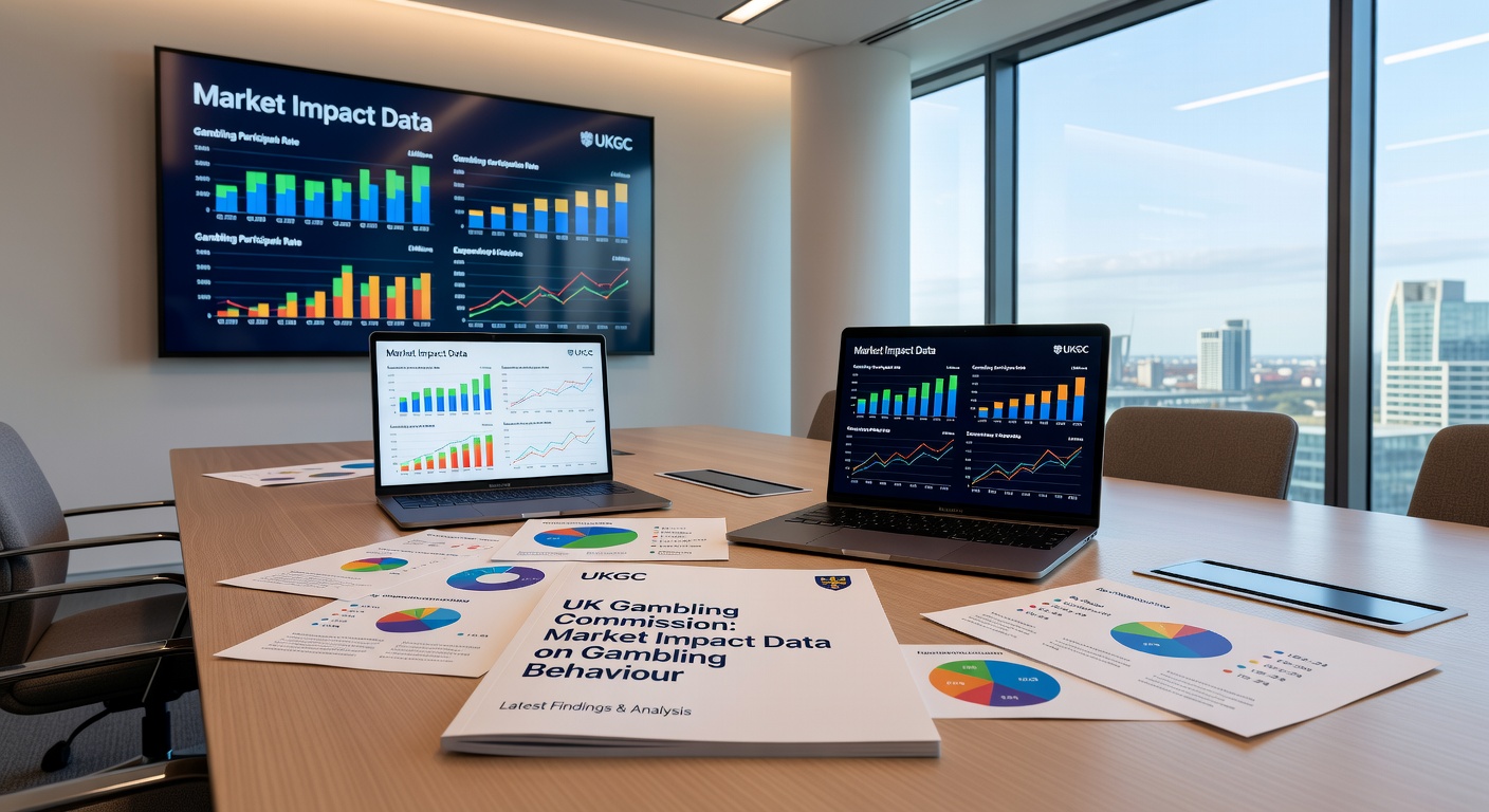 Infographic depicting the contrast between declining sports betting GGY and rising online slots revenue in the UK market for Q3 2025