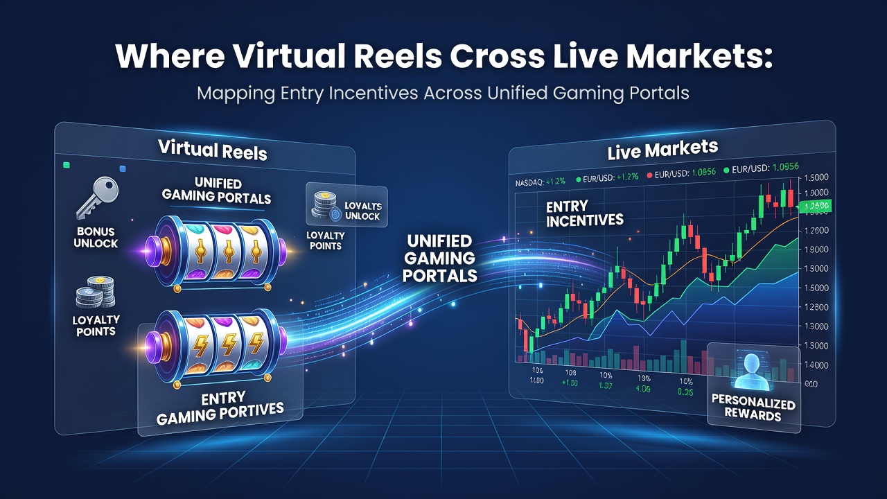 Data visualization of incentive mapping across virtual reels and live betting markets on a unified portal dashboard
